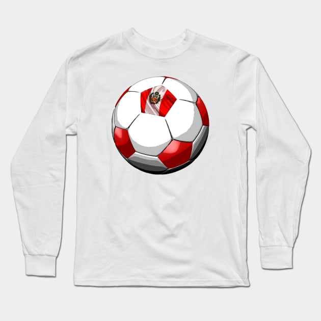 Peru Soccer Long Sleeve T-Shirt by asaiphoto